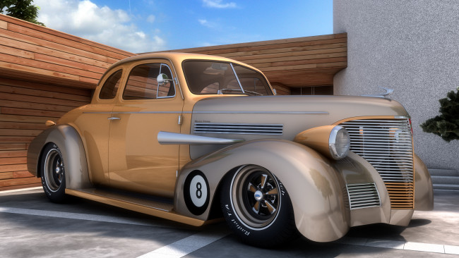 Обои картинки фото автомобили, 3д, 1939, chevrolet