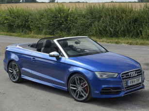 Картинка автомобили audi 2014г 8v uk-spec s3 cabriolet синий