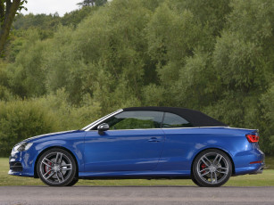 Картинка автомобили audi cabriolet s3 2014г синий 8v uk-spec