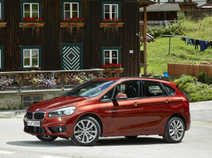 обоя автомобили, bmw, 218d, active, tourer, красный