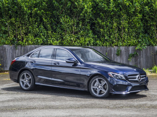 Картинка автомобили mercedes-benz us-spec line amg 4matic c 400 синий 2015г w205