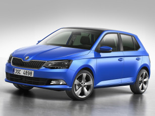 Картинка автомобили skoda skodа синийа 2014г fabia