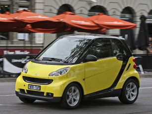 Картинка автомобили smart желтый c451 au-spec coupе pulse fortwo