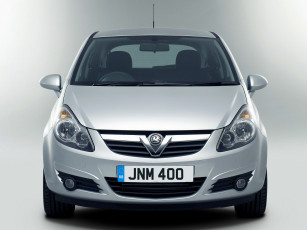обоя автомобили, vauxhall, 3-door, corsa, серый, d