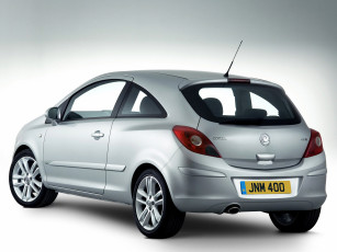 обоя автомобили, vauxhall, d, 3-door, corsa, серый