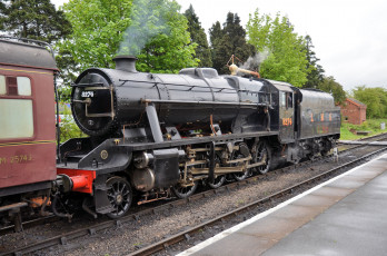 Картинка техника паровозы железная дорога рельсы паровоз