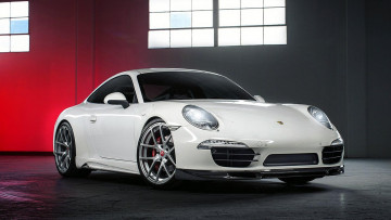 Картинка автомобили porsche гараж окна ангар белый 911 carrera gt