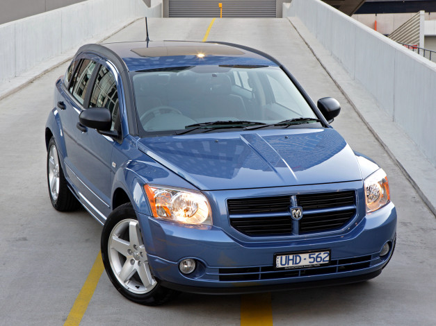 Обои картинки фото автомобили, dodge, caliber, au-spec, pm, синий
