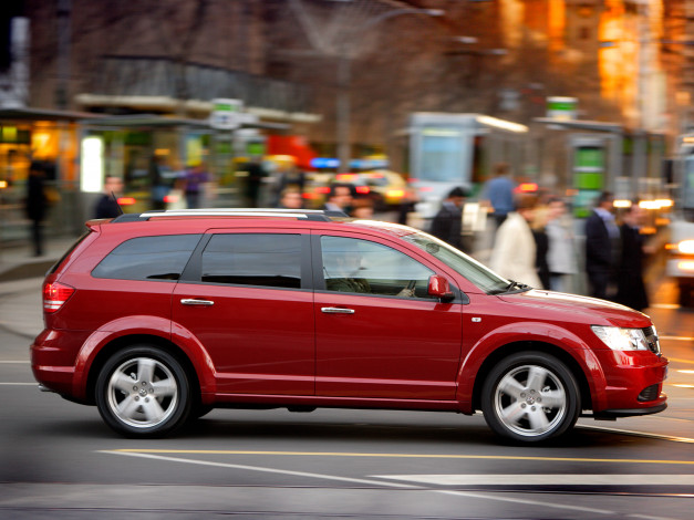 Обои картинки фото автомобили, dodge, красный, jc, au-spec, rt, journey