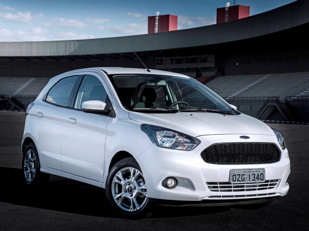 Обои картинки фото автомобили, ford, br-spec, ka, светлый, 2014г