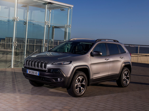 Обои картинки фото автомобили, jeep, trailhawk, cherokee, 2014г, kl, eu-spec