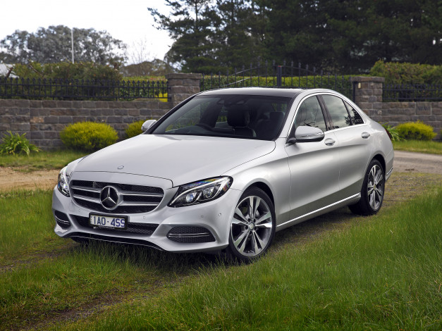 Обои картинки фото автомобили, mercedes-benz, c, 200, avantgarde, line, au-spec, w205, 2014г, светлый