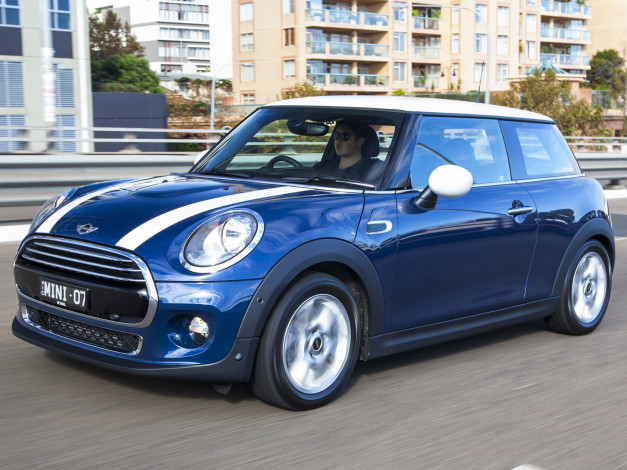 Обои картинки фото автомобили, mini, f56, au-spec, 2014, г, cooper