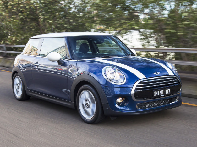 Обои картинки фото автомобили, mini, f56, au-spec, cooper, 2014, г