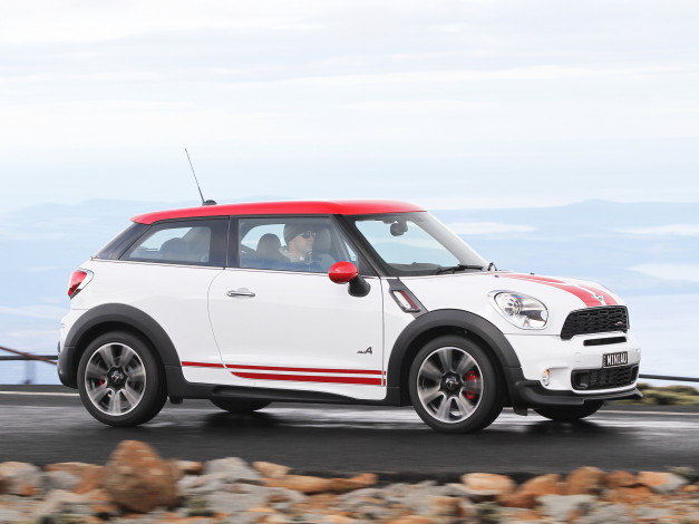 Обои картинки фото автомобили, mini, works, john, cooper, au-spec, paceman, r61, светлый