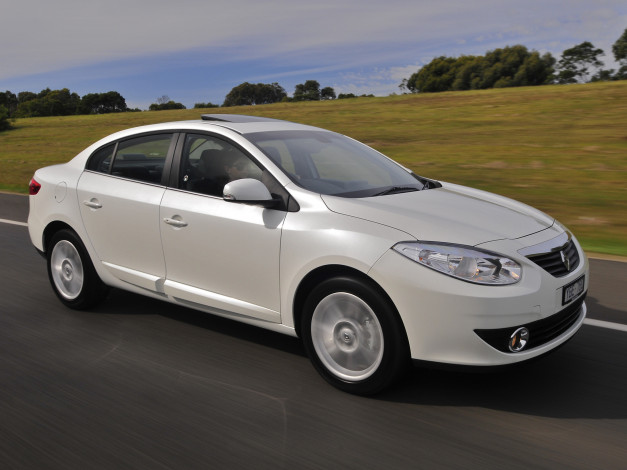 Обои картинки фото автомобили, renault, fluence, светлый, au-spec