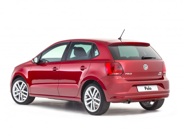 Обои картинки фото автомобили, volkswagen, au-spec, polo, красный, 2014г, 5-door, typ, 6r, tsi