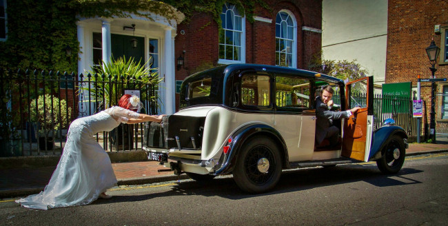 Обои картинки фото юмор и приколы, авто, невеста