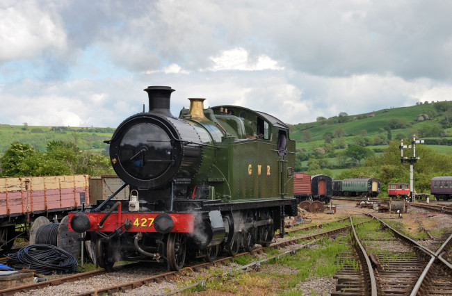 Обои картинки фото техника, паровозы, паровоз, железная, рельсы, дорога