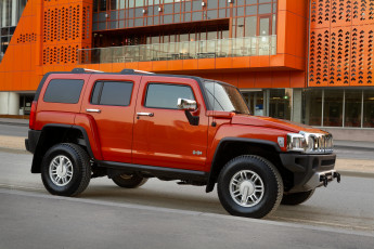обоя автомобили, hummer, красный, au-spec, h3