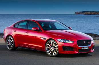 Картинка автомобили jaguar красный 2015г au-spec xe s