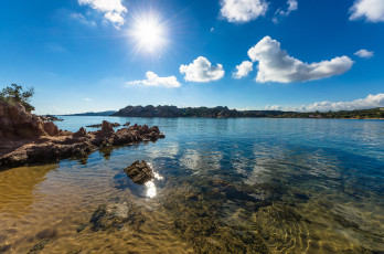 Картинка природа реки озера солнце бухта острова океан