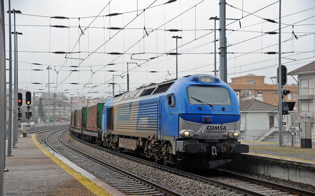 Обои картинки фото техника, поезда, состав, локомотив, рельсы, дорога, железная