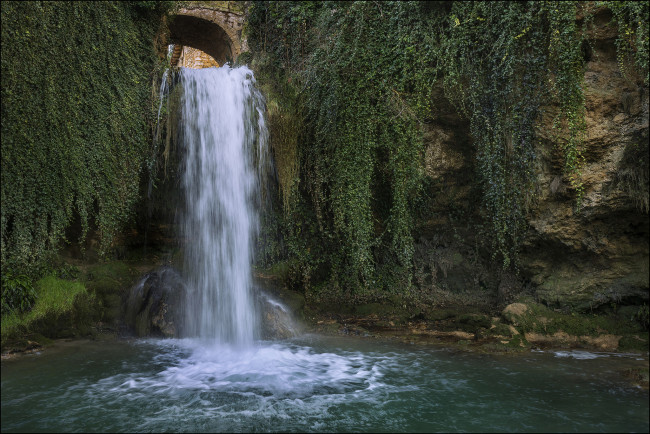 Обои картинки фото природа, водопады, водопад, река, лес