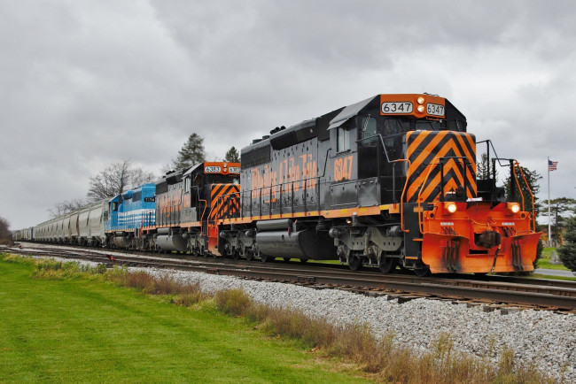 Обои картинки фото техника, поезда, локомотив, рельсы, дорога, железная, состав