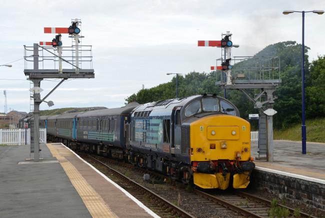 Обои картинки фото техника, поезда, локомотив, рельсы, дорога, железная, состав