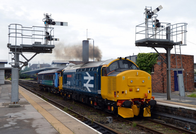 Обои картинки фото техника, поезда, состав, железная, дорога, рельсы, локомотив