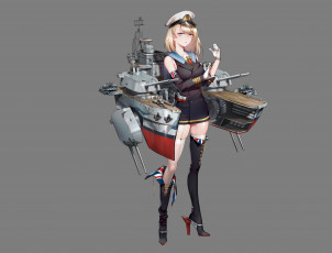 Картинка аниме оружие +техника +технологии девушка