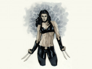 Картинка рисованное комиксы ножи девушка фон униформа