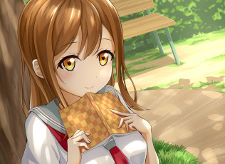 Картинка аниме love+live +school+idol+project взгляд фон девушка