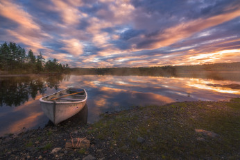 Картинка корабли лодки +шлюпки река лес