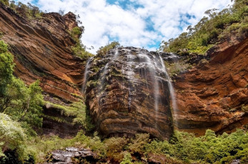 Картинка природа водопады водопад лес река
