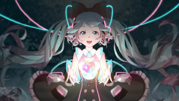 Картинка аниме vocaloid фон взгляд девушка