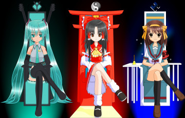 Картинка аниме vocaloid фон взгляд девушки