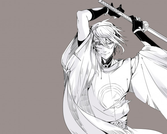 Обои картинки фото аниме, touken ranbu, парень