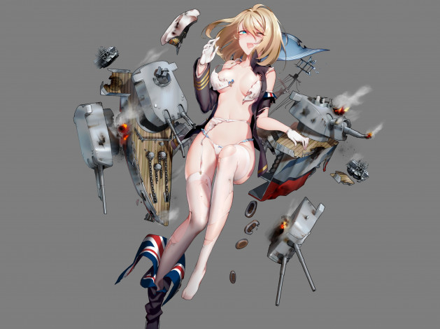 Обои картинки фото аниме, оружие,  техника,  технологии, девушка