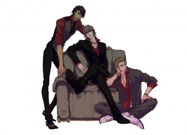 Обои картинки фото аниме, tiger and bunny, парни