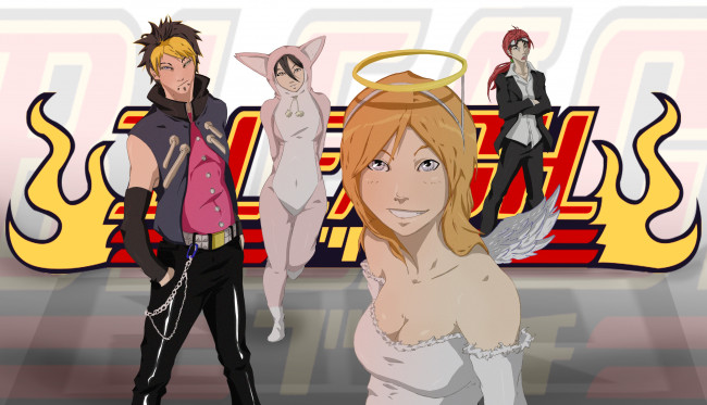 Обои картинки фото аниме, bleach, персонажи