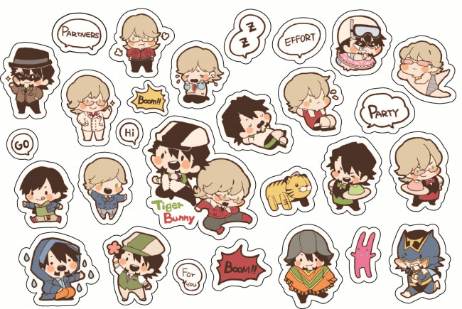 Обои картинки фото аниме, tiger and bunny, парни