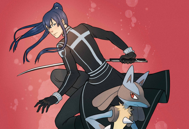 Обои картинки фото аниме,  gray-man, парень, покемон