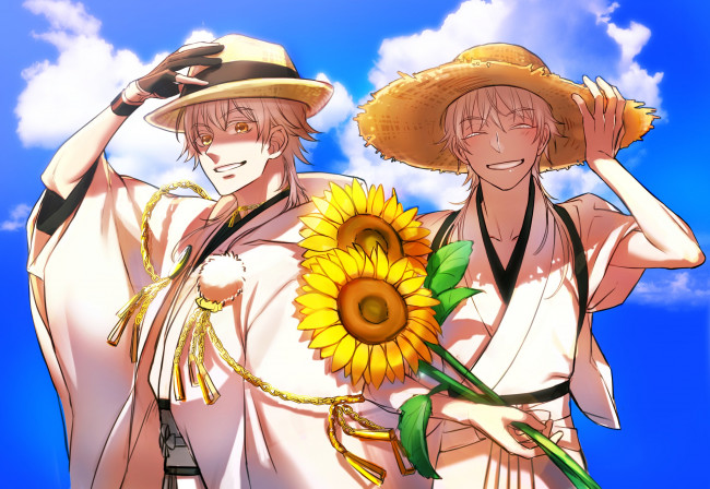 Обои картинки фото аниме, touken ranbu, парни