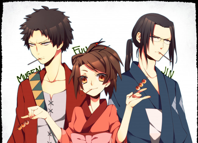 Обои картинки фото аниме, samurai champloo, самурай, чамплу