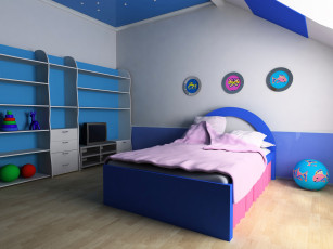 Картинка интерьер детская+комната игрушки стиль мебель детская