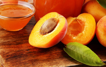 Картинка еда мёд +варенье +повидло +джем абрикосовый джем листики абрикос ложка фон