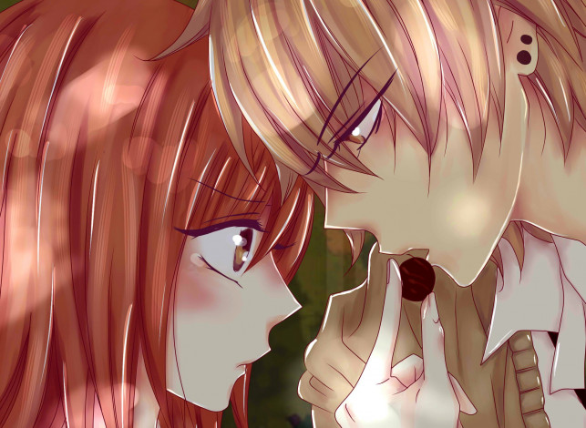 Обои картинки фото аниме, namaikizakari, двое