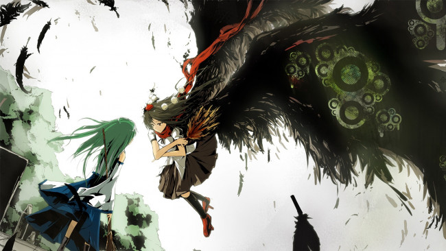 Обои картинки фото аниме, touhou, девушки
